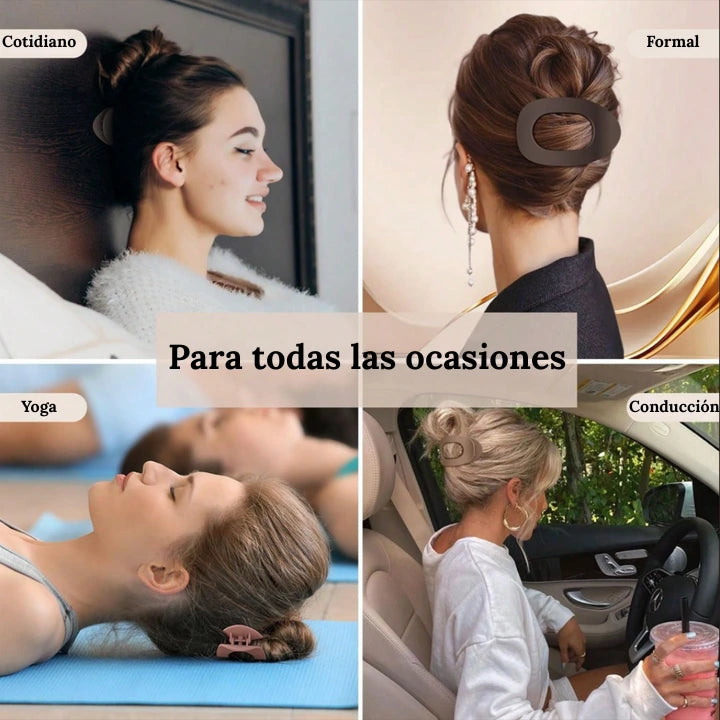Pinza para el cabello: Recógete el cabello. Olvídate de la incomodidad.